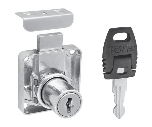 FECHADURA SOBREPOR P GAVETA 21MM COM BATENTE