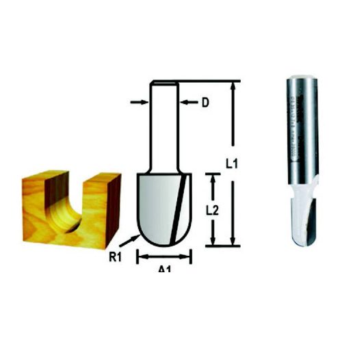 FRESA PONTA U DIAM 1 4 HASTE 1 4 - D-49448B