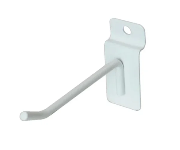 GANCHO BRANCO PARA PAINÉL CANALETADO - 15 - 20 - 25CM