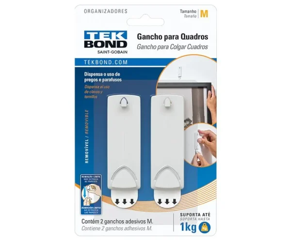 GANCHO DE PLASTICO PARA FIXACAO DE QUADRO M