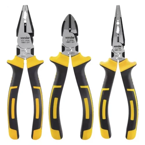 JOGO DE ALICATES C 3PCS ROBUST – UNIVERSAL, CORTE E BICO - S