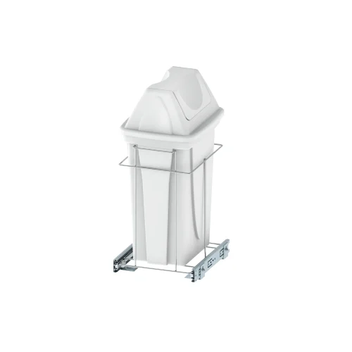 LIXEIRA SIMPLES MOBILE 14L CROMADA C BALDE E CORREDICA - 3509-CDB-05