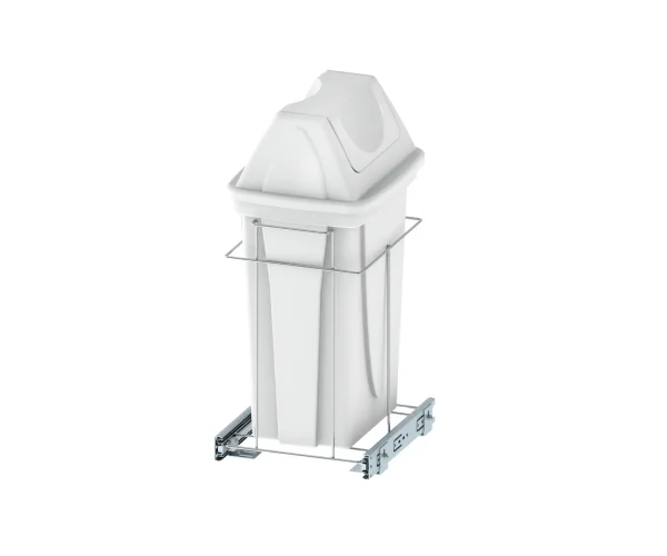 LIXEIRA SIMPLES MOBILE 14L CROMADA C BALDE E CORREDICA - 3509-CDB-05