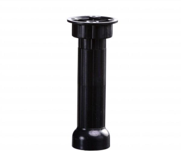 PÉ PLÁSTICO REGULÁVEL 100MM PRETO (ATÉ 120MM)