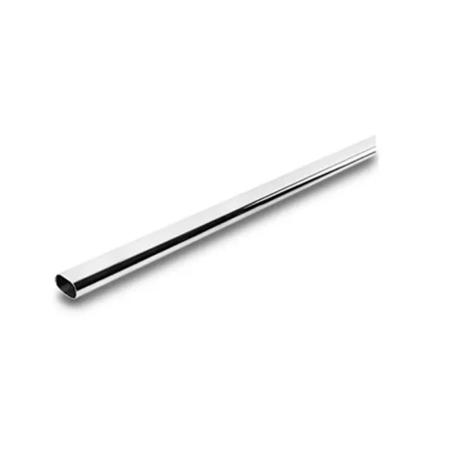 TUBO CABIDEIRO OBLONGO CROMADO - 3M