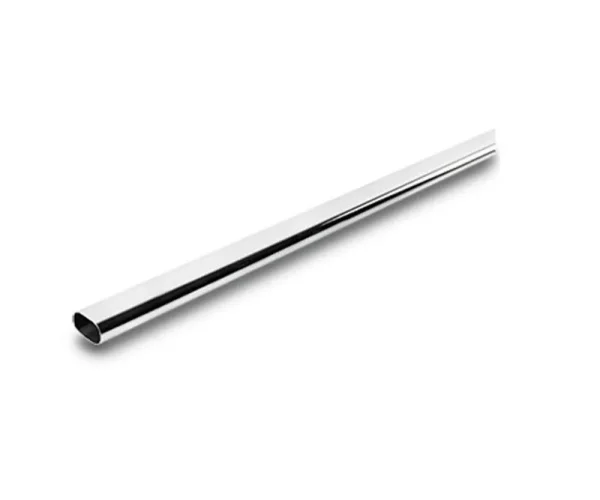 TUBO CABIDEIRO OBLONGO CROMADO - 3M